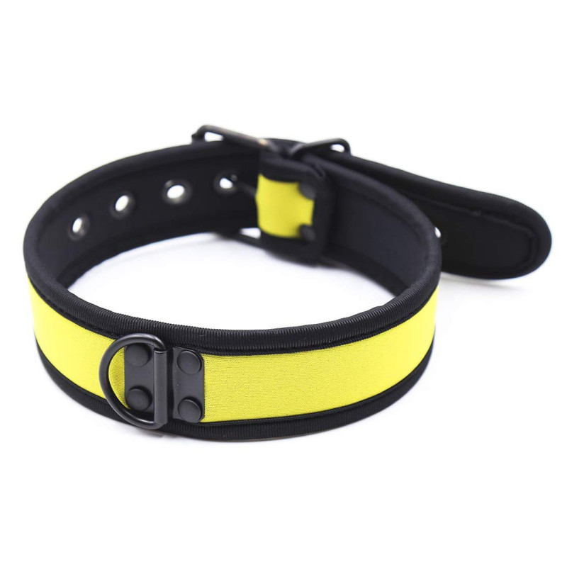 Kinky Puppy Collier en néoprène Jaune